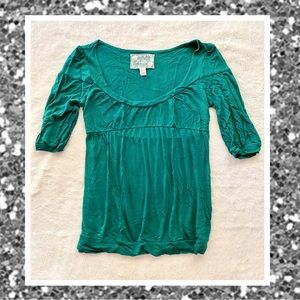 Emerald Green Anthropologie Blouse